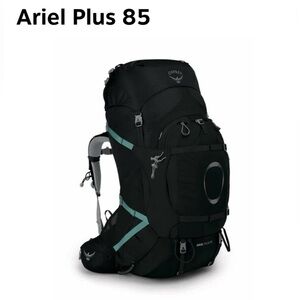 Women’s XS/S Osprey Ariel Plus 85 Black Backpacking Backpack Great Condition